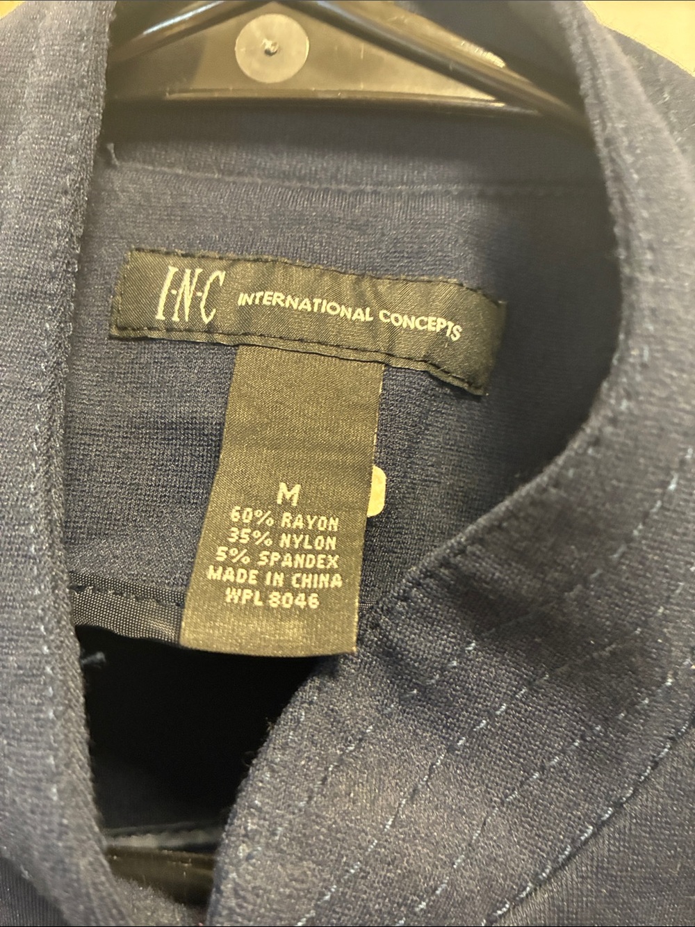 INC International Concepts Navy Military-Style Blazer - Picture 12 of 13